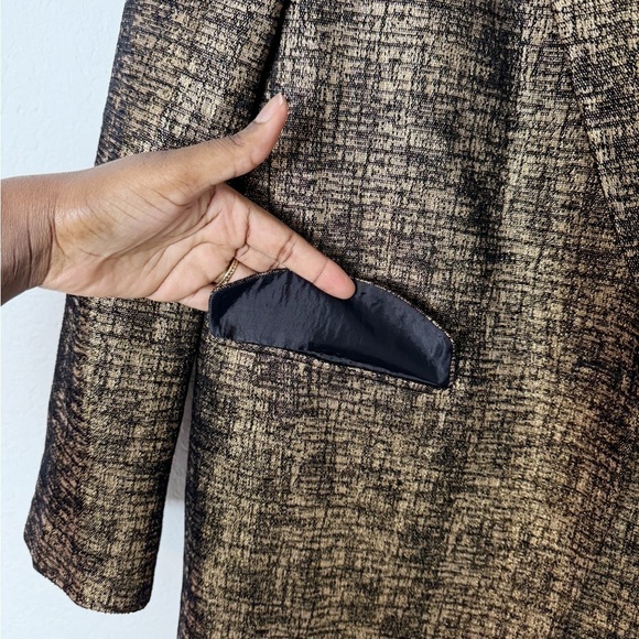 Dries Van Noten Blanchet One-Button Metallic Blazer - Picture 9 of 15